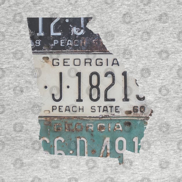 Vintage Georgia License Plates by juniperandspruce